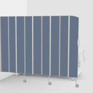 Silentia 6309-OS Screen 9 Section OCEAN SMOKE L=2.25 M H= 1.85M Wall Mount