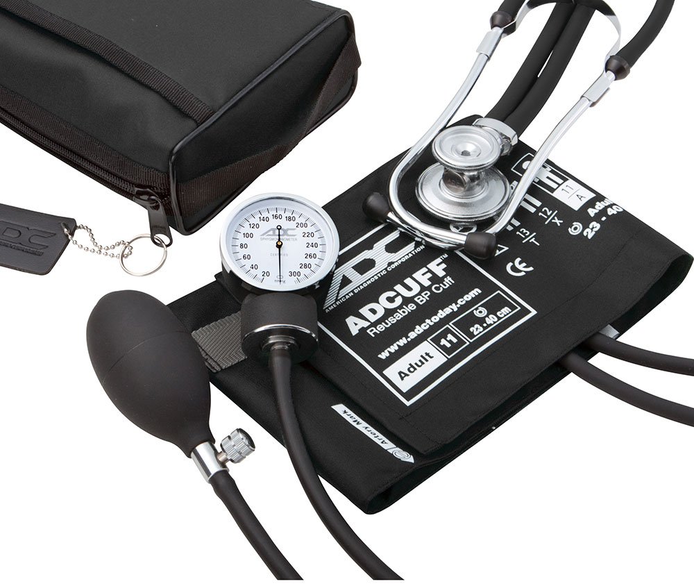 ADC 768/641 Pro's Combo Pocket Aneroid/Sprague Kit. ADULT. BLACK L/F