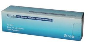 Medipack Sterilization Bag s/seal Paper/Film 135 x 283mm box 200 AP502