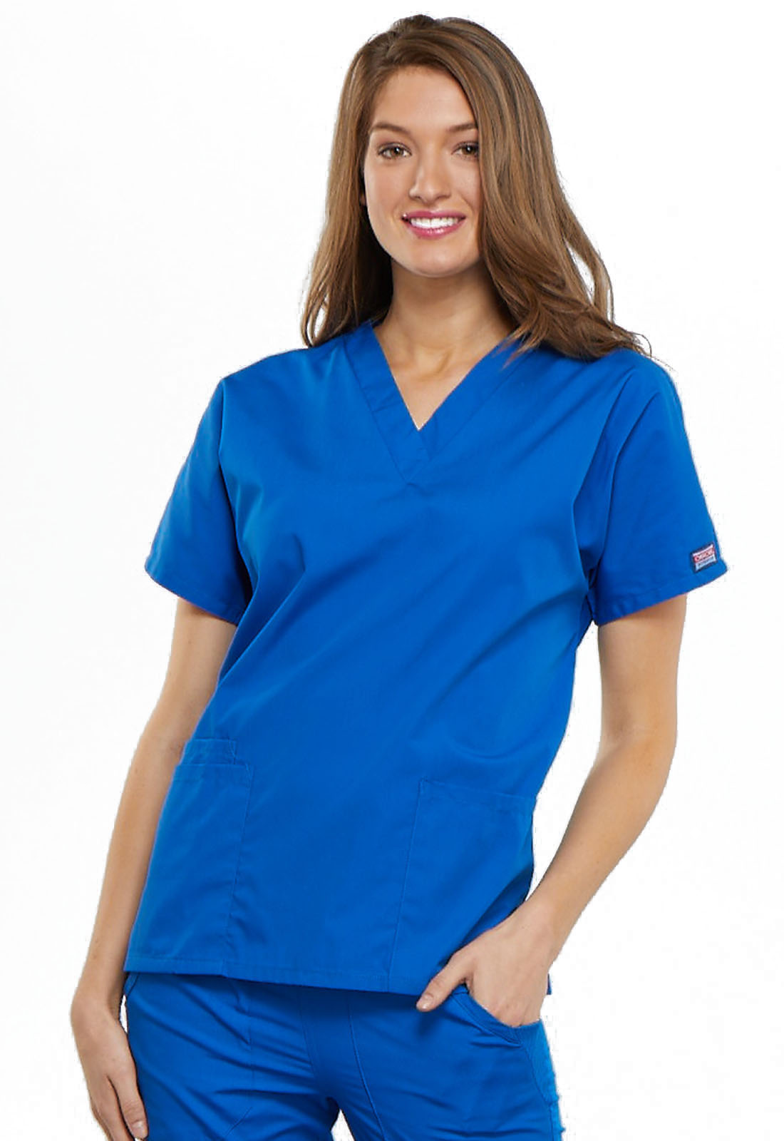 4700 ORIGINALS V neck top-Royal/5XL STOCK ITEMS ONLY
