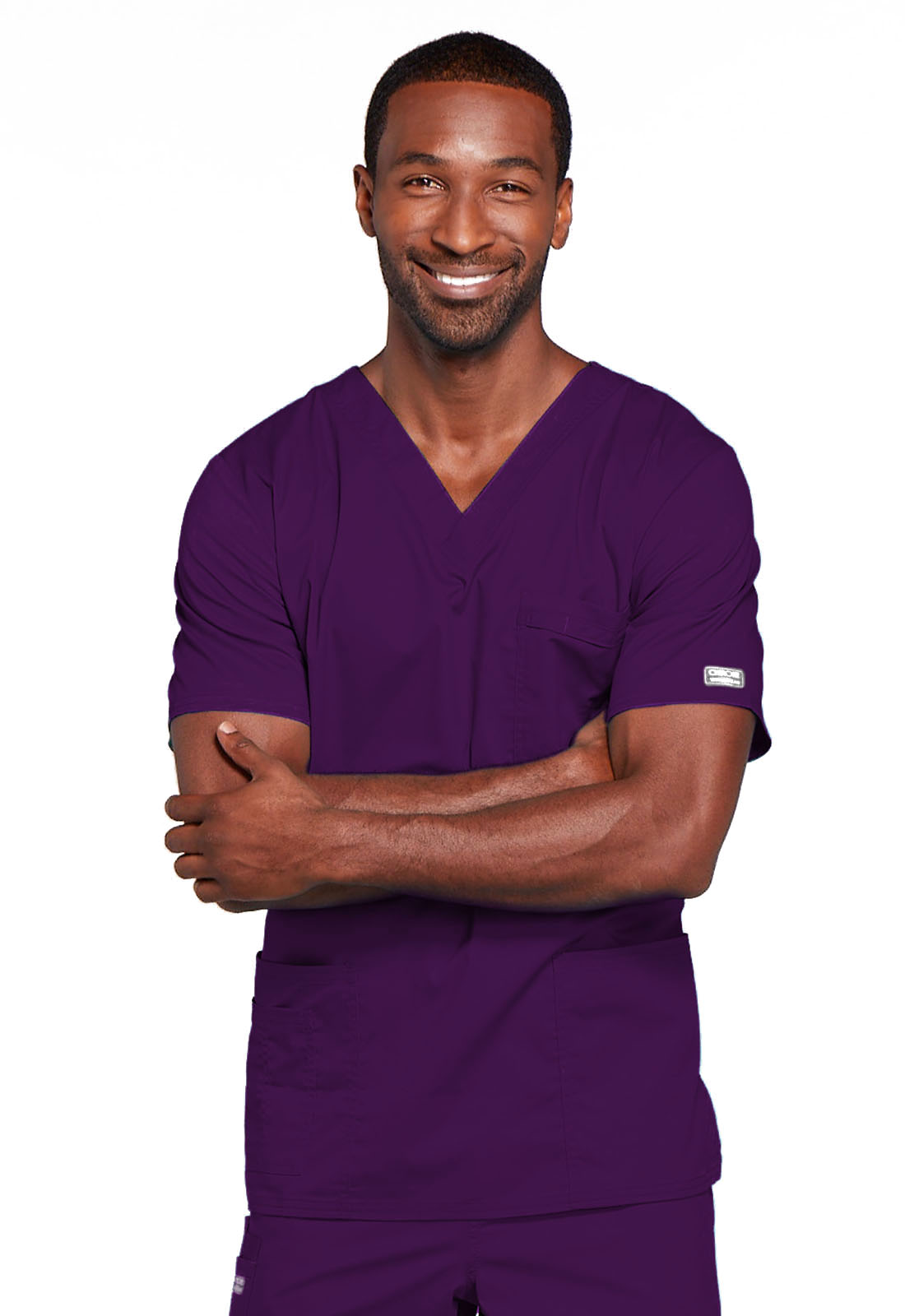 4725 CORE STRETCH CLEARANCE Unisex V-neck top-Eggplant/3XL