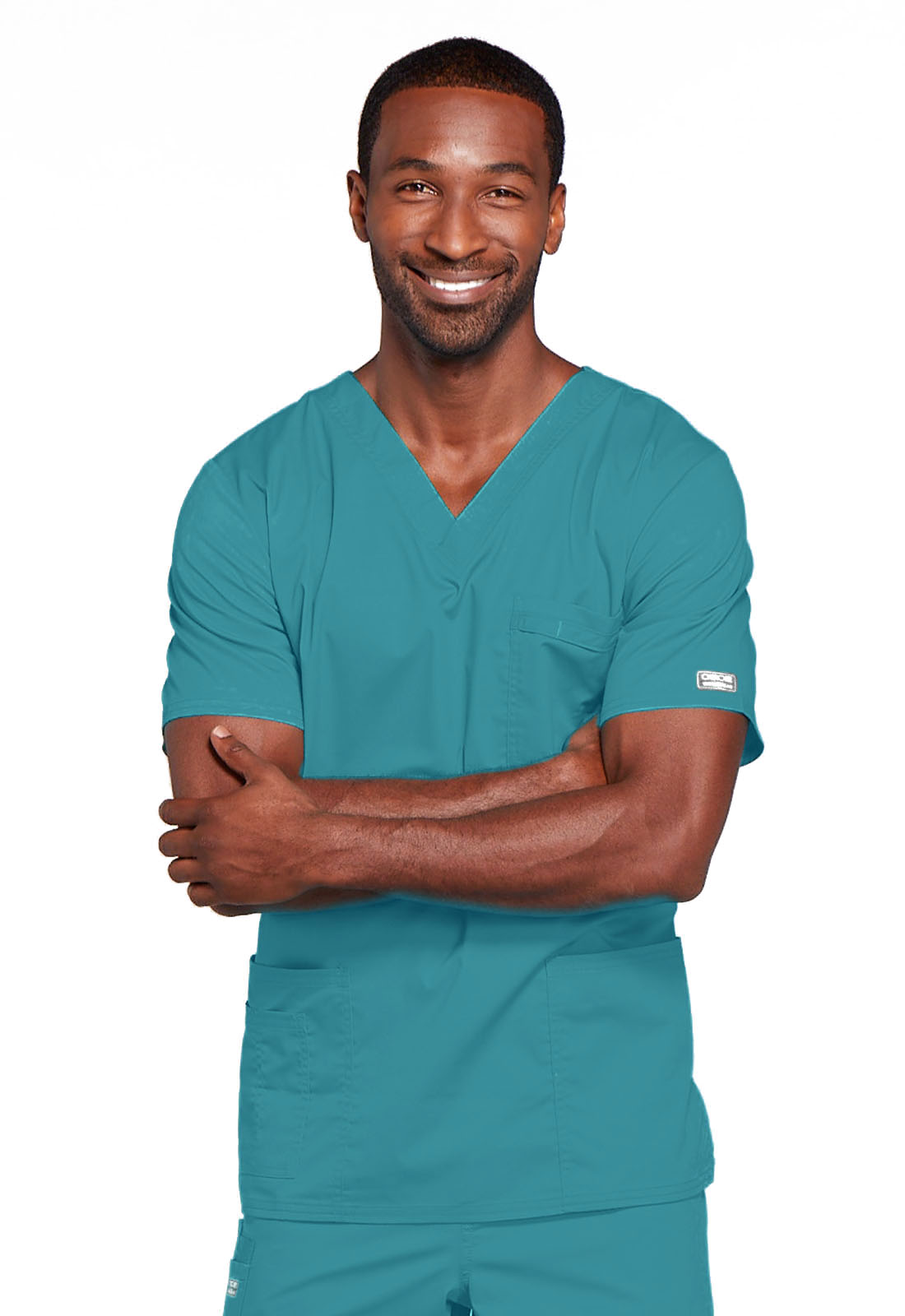 4725 CORE STRETCH Unisex v-neck top-Teal/2XL CLEARANCE STOCK ONLY