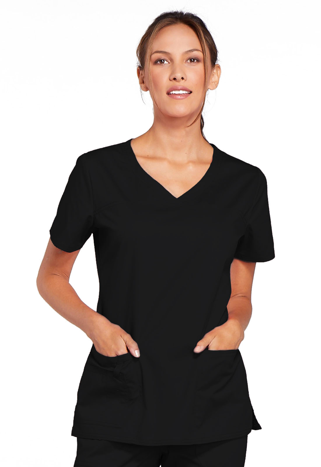 4727 CORE STRETCH V-Neck Top-Black/2XL IN STOCK ITEMS ONLY
