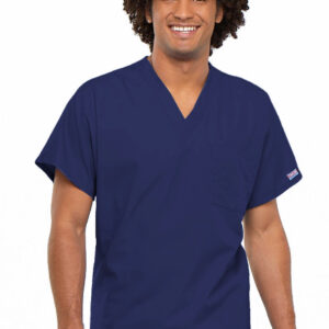 4777 V neck tunic top-Navy/S CLEARANCE STOCK ONLY