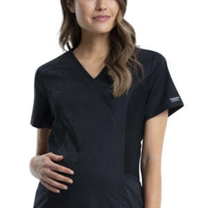 WW688 CHEROKEE REVOLUTION Maternity mock wrap top