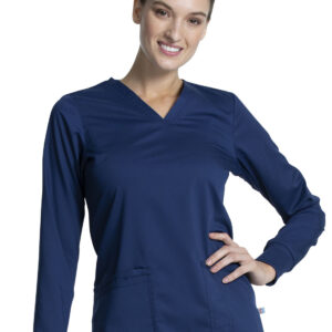 WW855AB Long sleeve top-Navy/XS CLEARANCE ITEM