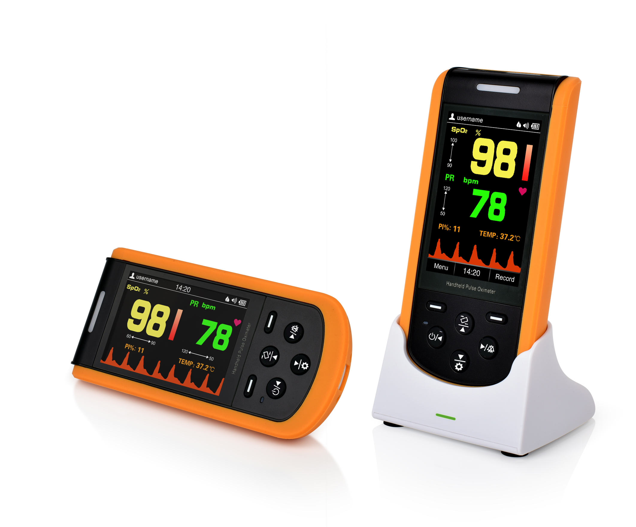 SP20 Handheld Pulse Oximeter. Analogue SpO2. 1 adult, + 1 paediatric