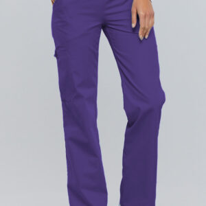 2085 Cherokee Flexibles Pants Clearance Knit Waist-Grape/l/Reg