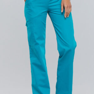 2085 Cherokee Flexibles Pants Clearance Knit Waist- Teal/xl/Reg