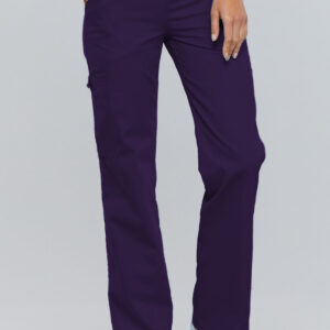 2085 Cherokee Flexibles Pants Clearance Knit Waist-Eggplant/xs/Reg
