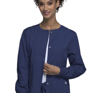 4350 NAVW CHEROKEE Snap Front Warm Up Jacket/3XL