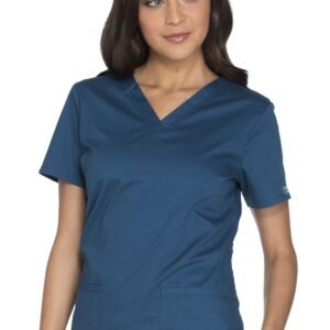 WW630 CARW Core Stretch Top V-Neck Caribbean Blue/M