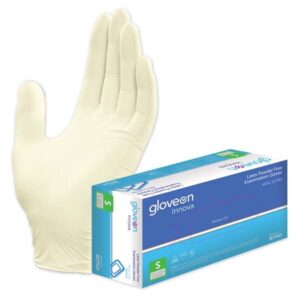 Gloves exam P/F Latex Small