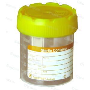 Specimen Jars 70ml With Yellow Top