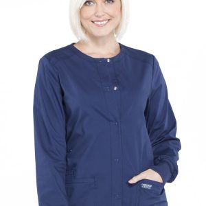WW340 Snap Front Jacket/ Navy/L