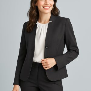60113 Womens Short Jacket with Reverse Lapel