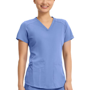 MC7459 CIEL V-Neck Shirttail Top in Ciel/M