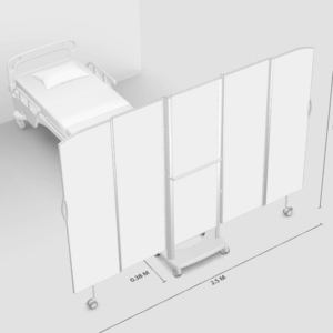 Silentia 6533-W  Bed End Screen 2.5 x 1.85m WHITE