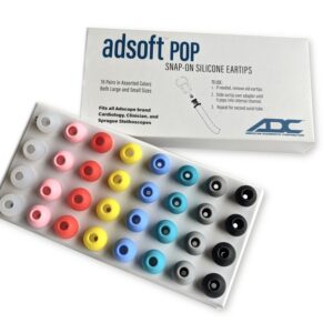 ADC ADSOFT POP Snap-on Silicone Eartips.8 colours/16 PRS.