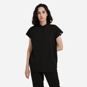 MEDELEQ SCRUBS- Black/XL/ Collar top Clearance Stock