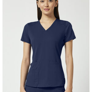 MC7459 NAVY Shirttail Top MC Touch