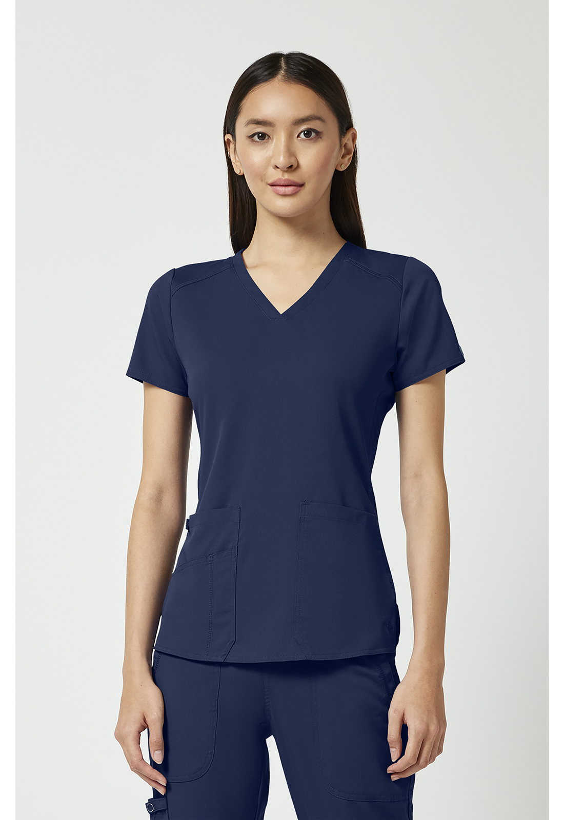 MC7459 NAVY Shirttail Top MC Touch
