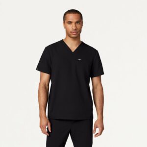 Jaanuu M10002 Men's Platt Classic Scrub Top, 3 pocket UltraLAST