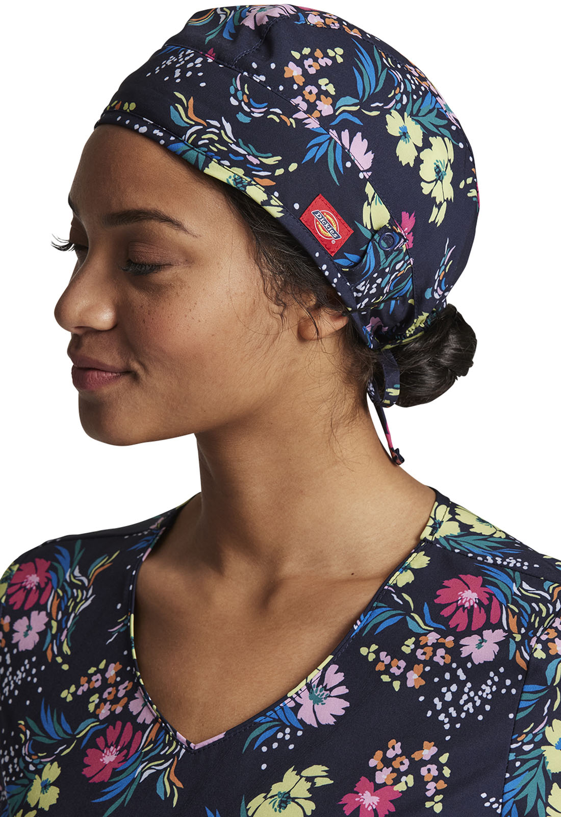 DK513 Unisex Print Scrub Hat in Floral Breeze