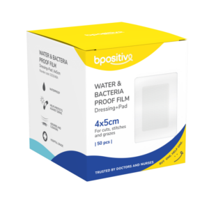 Bpositive Water & Bacteria Proof Island Film Dressing 4 X 5cm ea