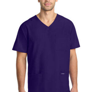CK783A GRPN Men's 3-Pocket V-Neck Top
