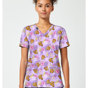 TF796 FNTC Print V-Neck Top in Fantastic Nemo